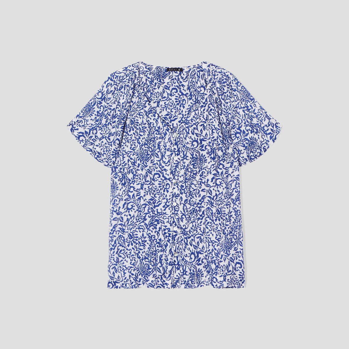 Blouse manches courtes blanc femme