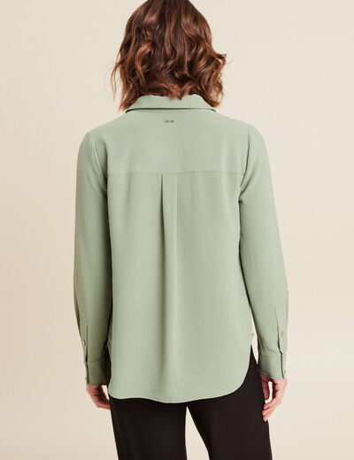 Chemise manches longues vert clair femme