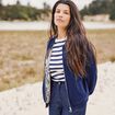 Gilet réversible esprit bomber beige femme