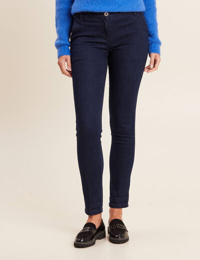 Jean ajusté denim brut denim brut femme