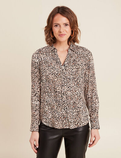 Chemise manches longues noir femme