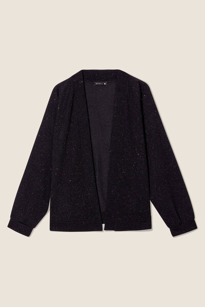 Gilet manches longues noir femme