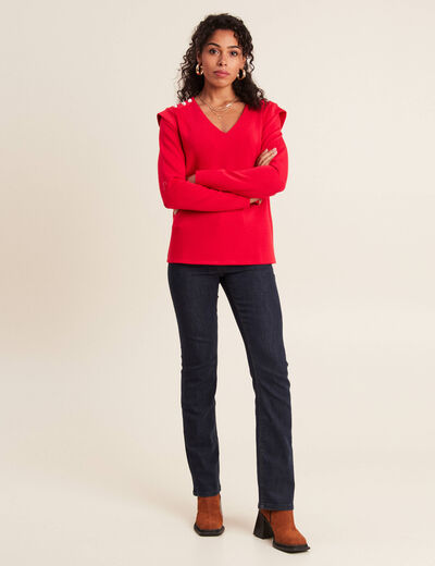 T-shirt manches longues rose cerise femme