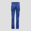 Jean droit denim bleach femme