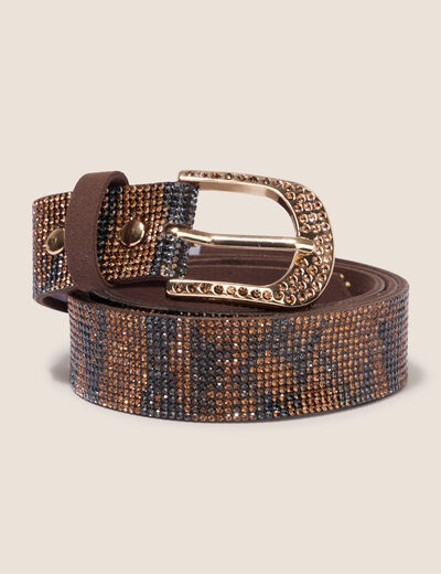 Ceinture large couleur cuivre femme
