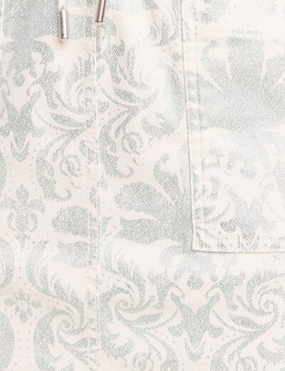 Jupe droite r&eacute;versible blanc femme