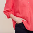 Blouse manches 3/4 rose cerise femme
