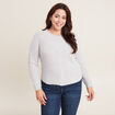Pull manches longues gris clair femme