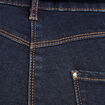 Jean ajusté taille basculée denim brut femme