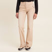Jean bootcut taille haute sable femme