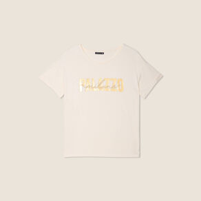 T-shirt manches courtes ecru femme