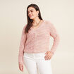 Pull manches longues rose fushia femme