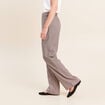 Pantalon 7/8e taille standard marron femme