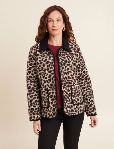 Manteau droit beige femme