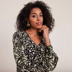 Blouse manches longues vert femme