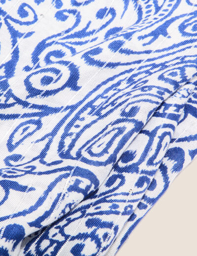 Foulard détails sequins bleu femme