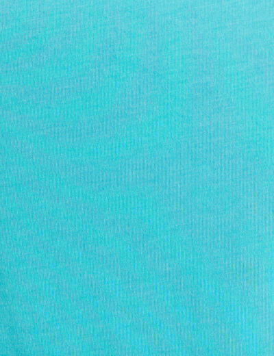 T-shirt col rond manches courtes vert turquoise femme