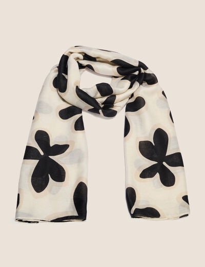 &Eacute;tole satin&eacute;e en polyester recycl&eacute; noir femme