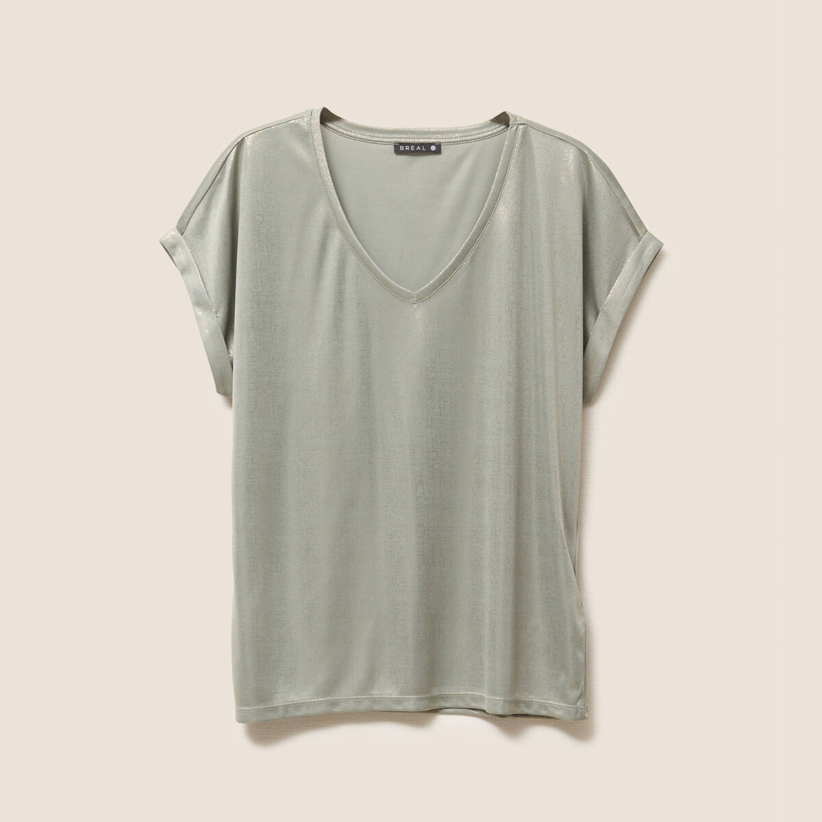 T-shirt manches courtes vert clair femme