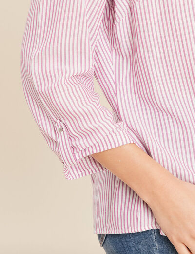 blouse fluide manches 3/4 bordeaux femme