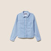 Veste jean manches longues denim bleach femme