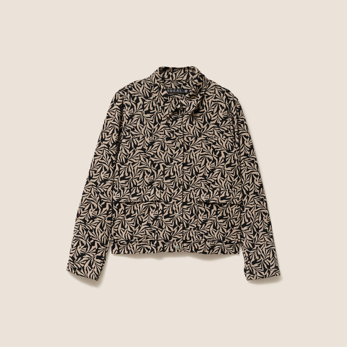 Veste droite doublée noir femme