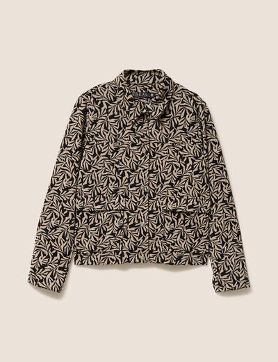 Veste droite doublée noir femme