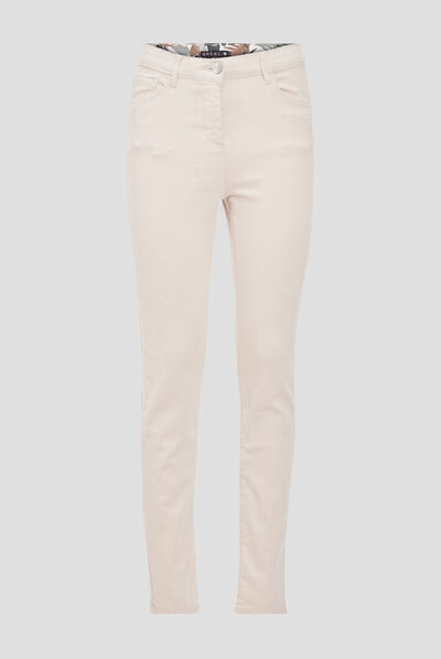 Jean magique ajusté taille standard ecru femme