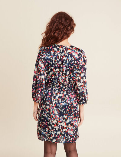 Robe portefeuille fluide noir femme