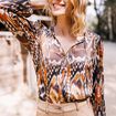 Blouse manches longues noir femme