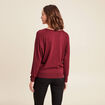 Pull manches longues bordeaux femme