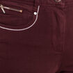 Pantalon droit taille haute bordeaux femme