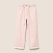 Pantacourt coupe mom large rose femme