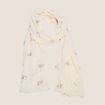 Foulard effet froiss&eacute; ivoire femme