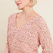 Pull manches longues rose fushia femme