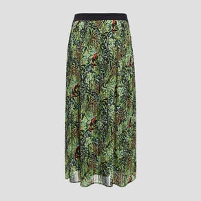 jupe longue droite plissee vert femme Jupe longue droite plissée vert femme