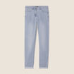 Jean coupe ajust&eacute;e 7/8&egrave;me denim baby bleu femme