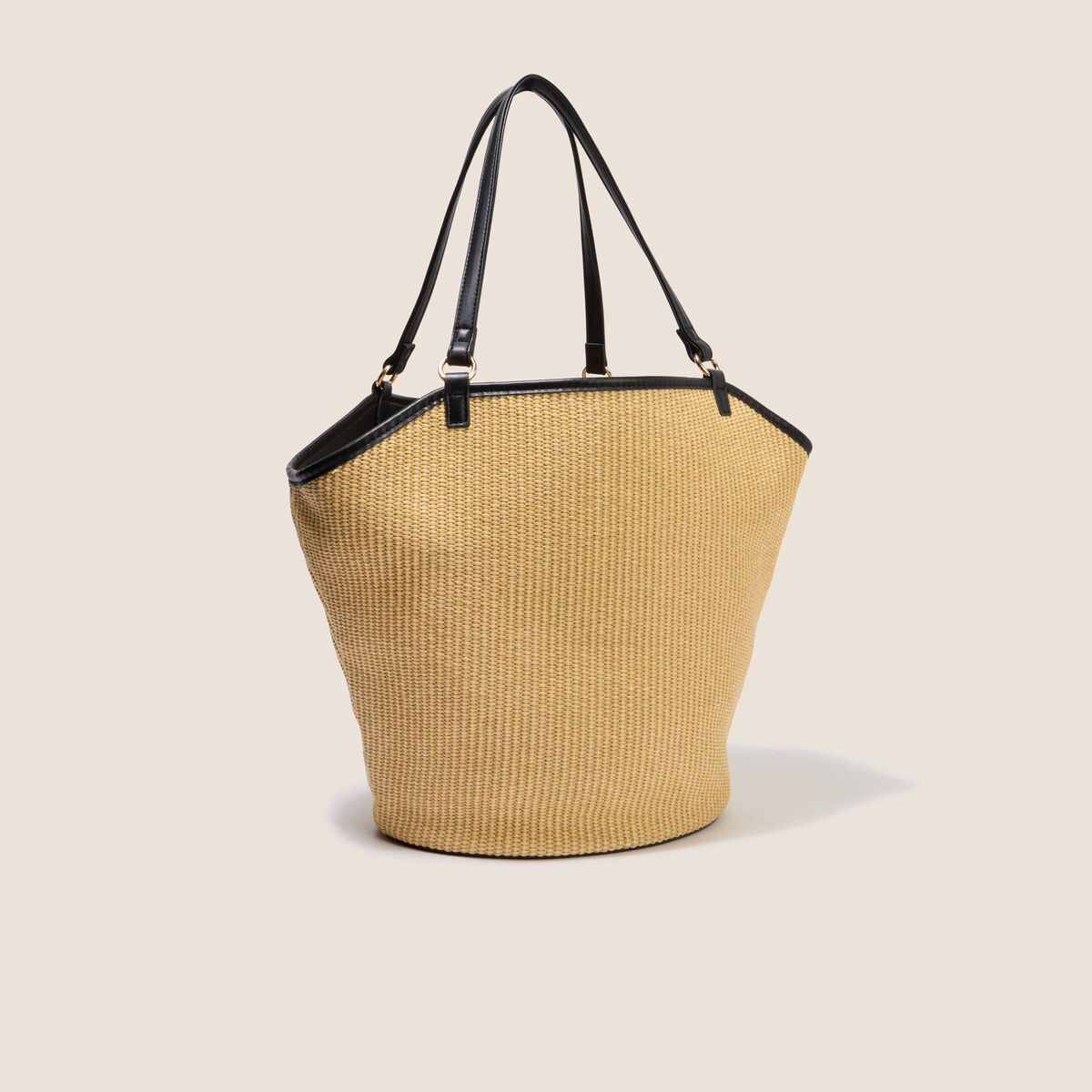 Panier en bandouli&egrave;re doubl&eacute; ecru femme