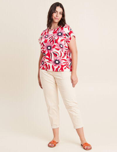 T-shirt manches courtes rouge femme