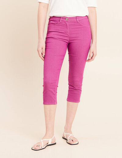 Pantacourt magique Le L&eacute;ger coupe droite violet femme