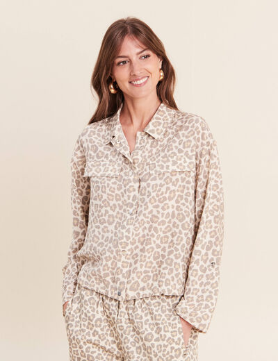 Chemise esprit veste blanc femme