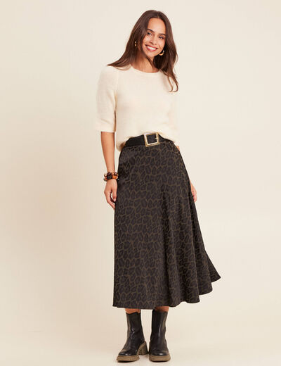 Pull col bateau creme femme