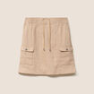 Jupe standard aspect lin sable femme