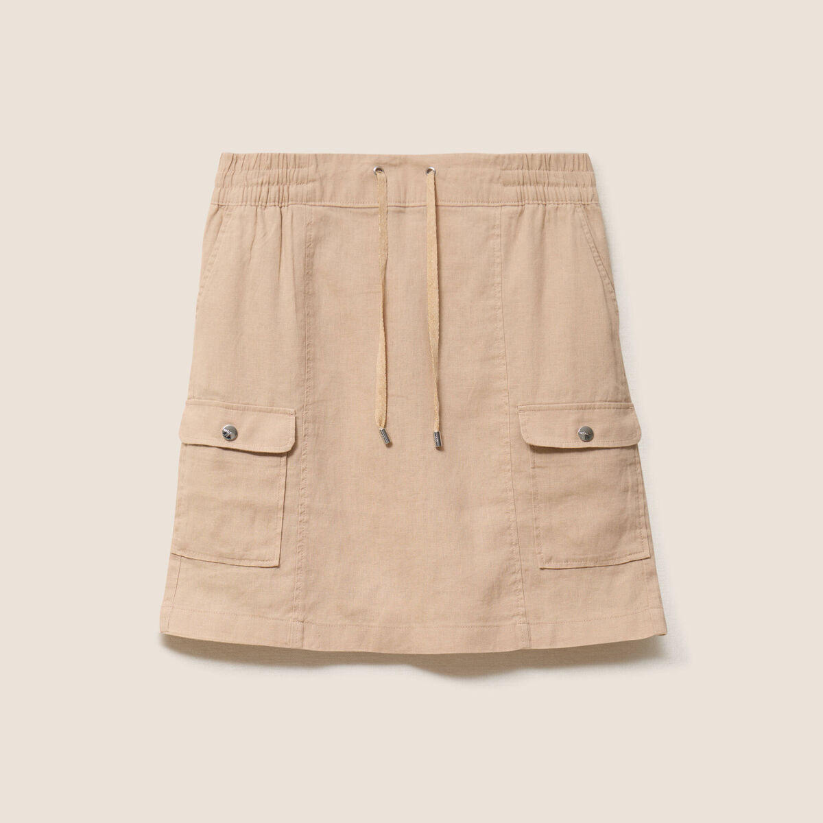 Jupe standard aspect lin sable femme
