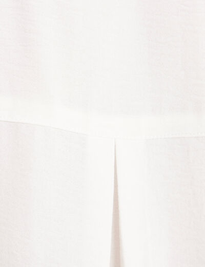 Blouse manches courtes ecru femme