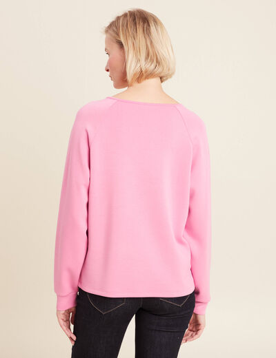 Sweat manches longues rose femme