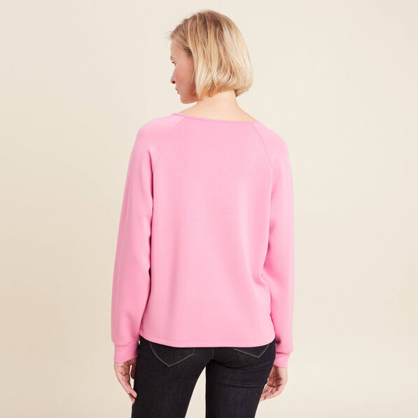 Sweat manches longues rose femme