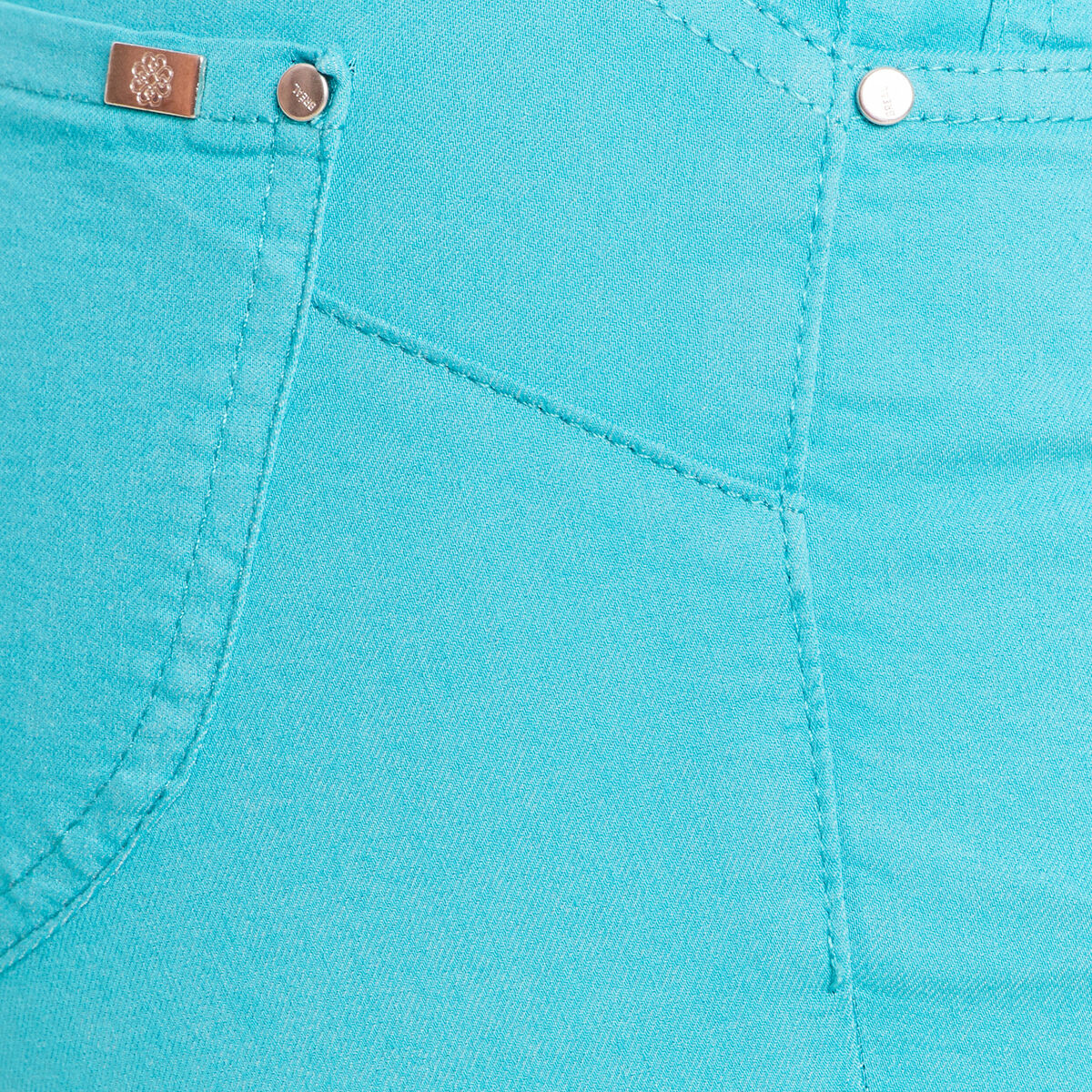 Pantacourt magique Le L&eacute;ger coupe droite vert turquoise femme
