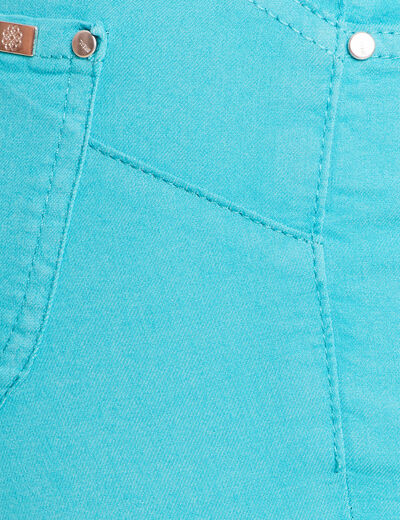 Pantacourt magique Le L&eacute;ger coupe droite vert turquoise femme