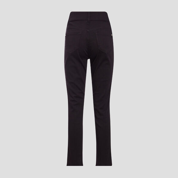 Pantalon ajusté réversible noir femme